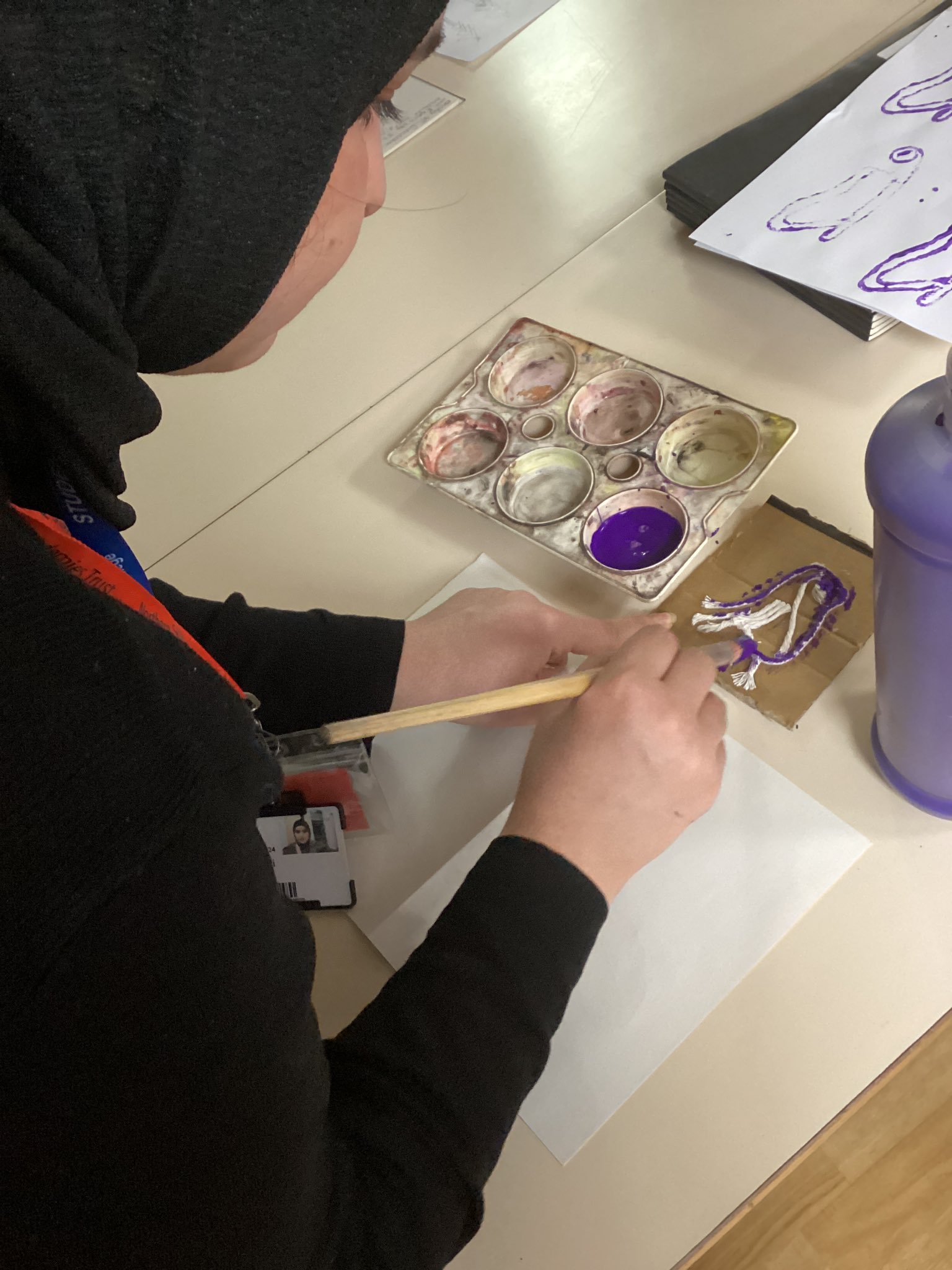 ESOL student painting