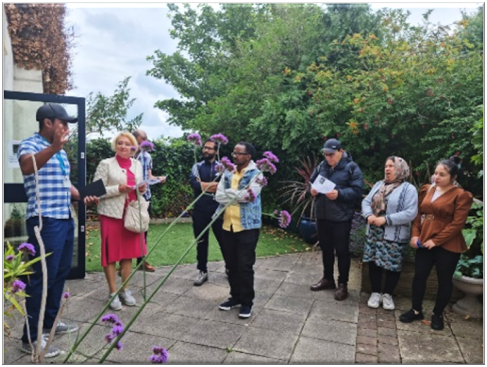 Lord mayor visiting library