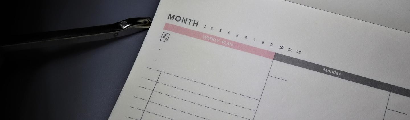 A calendar entry