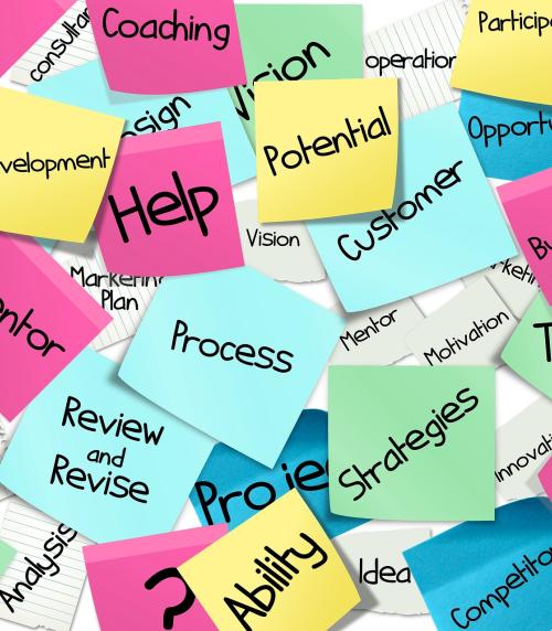 A pile of notes about employment