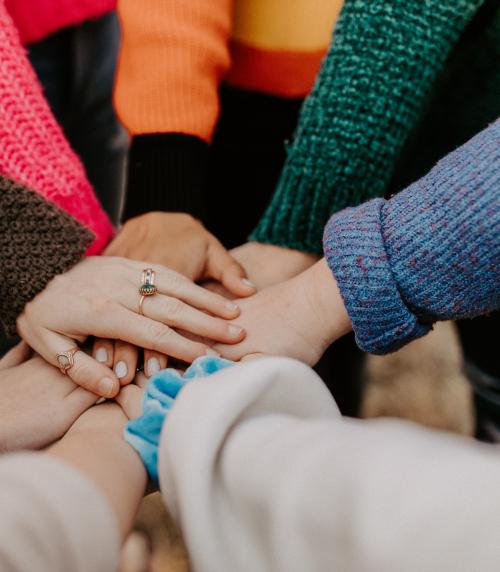 Hands together
