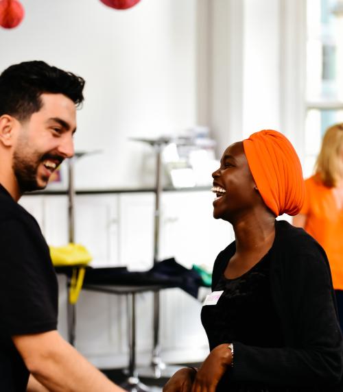 People laughing together